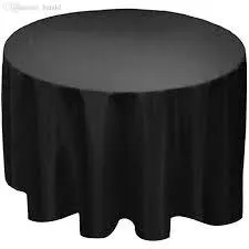 120 inch Black Round Polyester