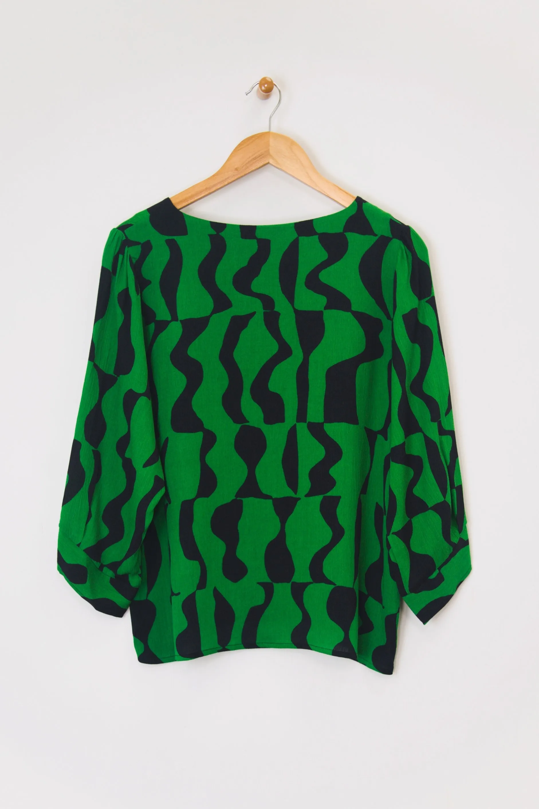 25" Printed Elbow Sleeve Top