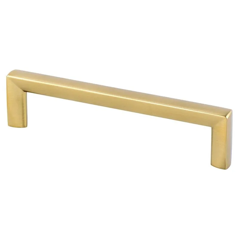 5.44" Contemporary Square Pull in Modern Brushed Gold from Metro Collection