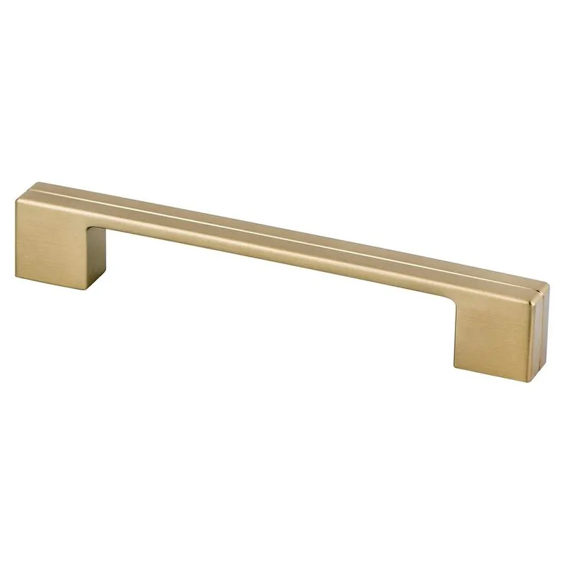 6.69" Contemporary Flat Pull in Modern Brushed Gold from Skyline Collection