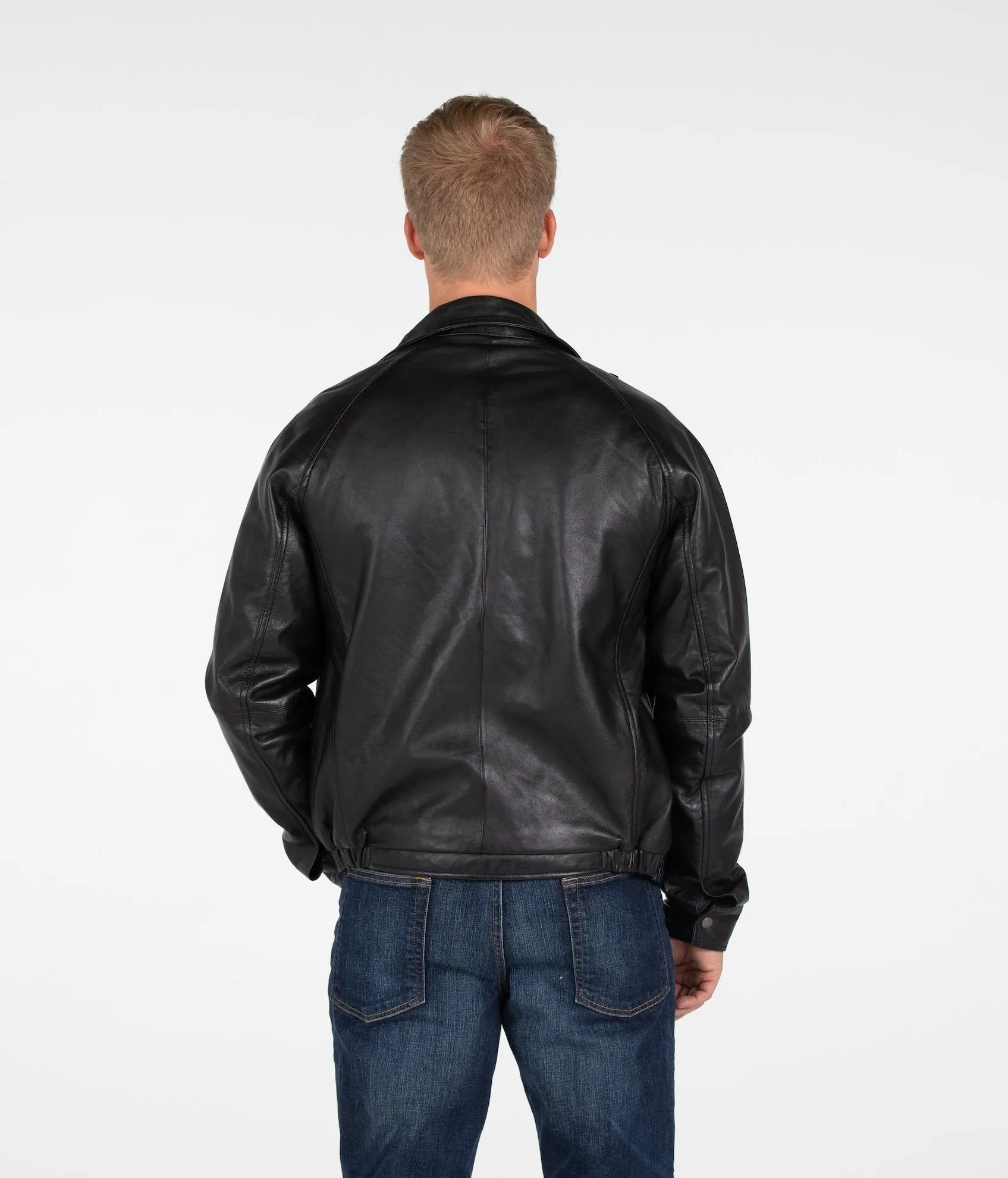 B&A Classic Lambskin Leather Jacket with Straight Zip - Discounted!