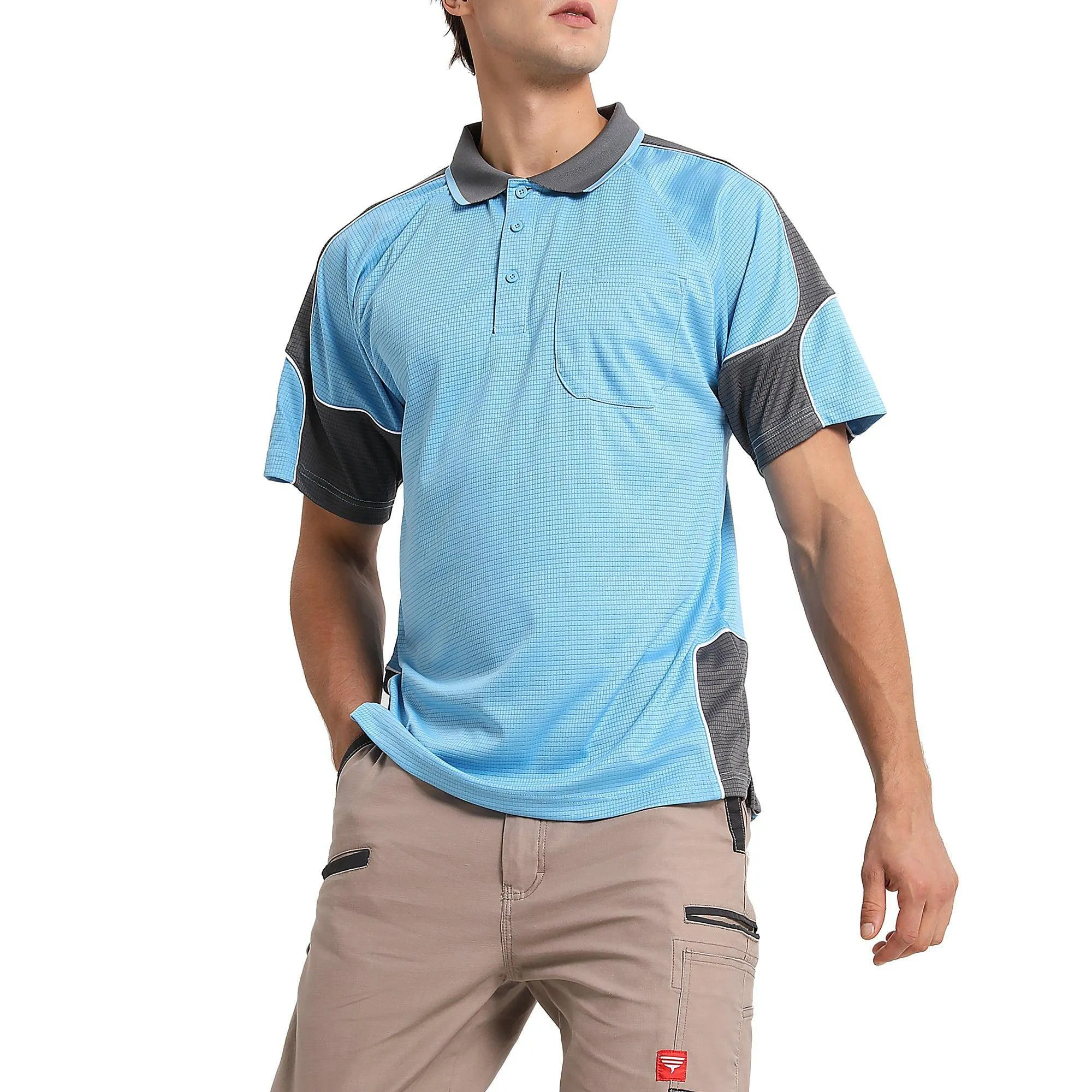 Big Bee PANEL Mens Polo Shirts, Short Sleeve