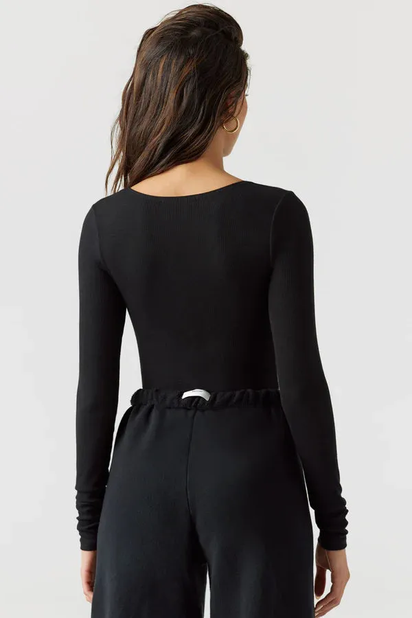 Black Cutout Long Sleeve