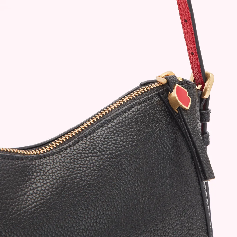 BLACK REVERSIBLE HANDLES JULES CROSSBODY BAG