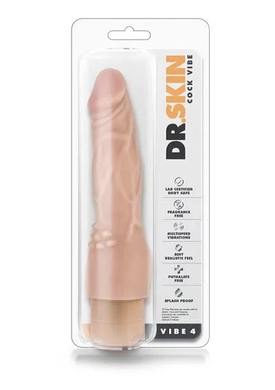 Blush Dr. Skin 8" Cock Vibe #4 Beige