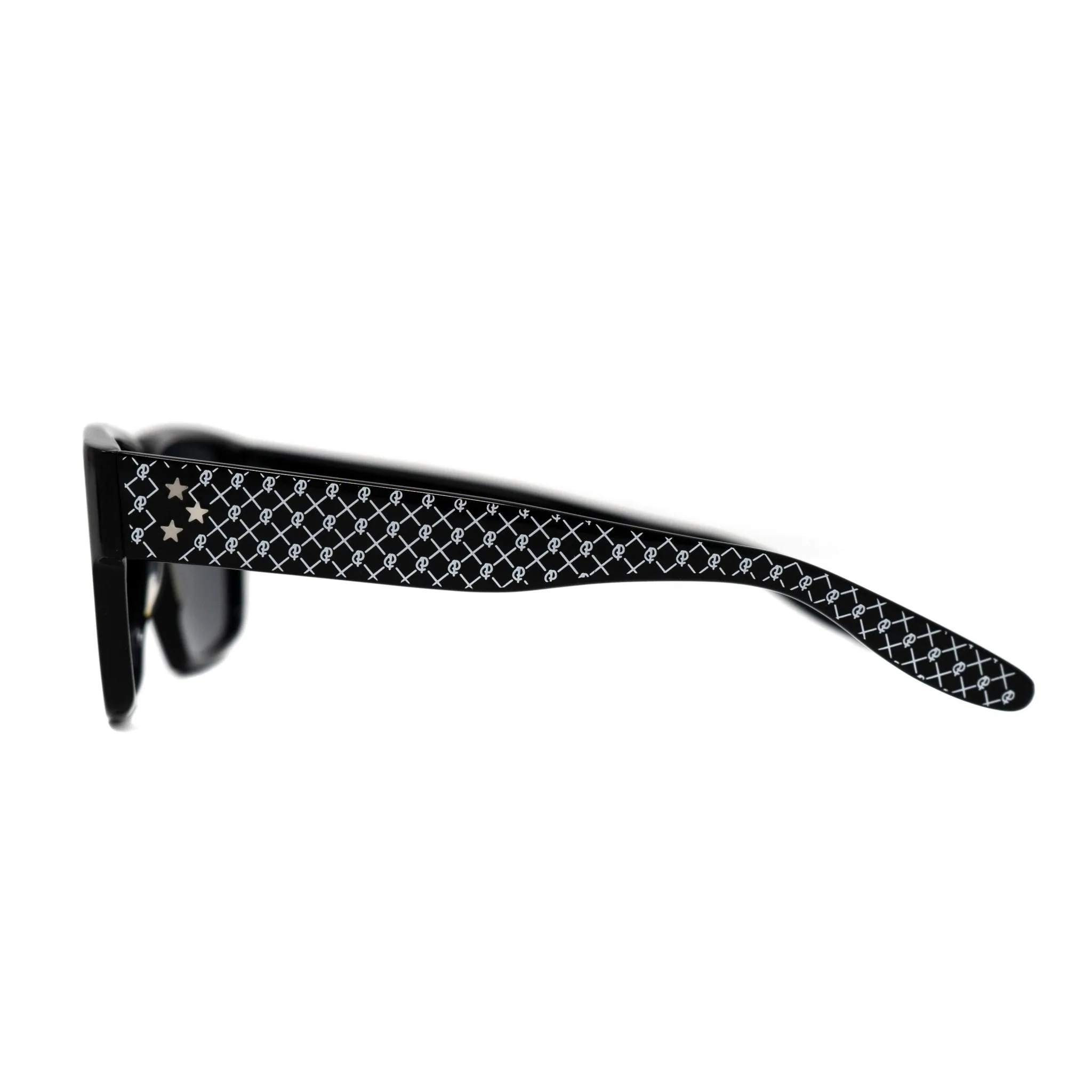 Buddhist Punk Sunglasses Rectangular Black Print and Grey 7BP6C2BLACKPRINT