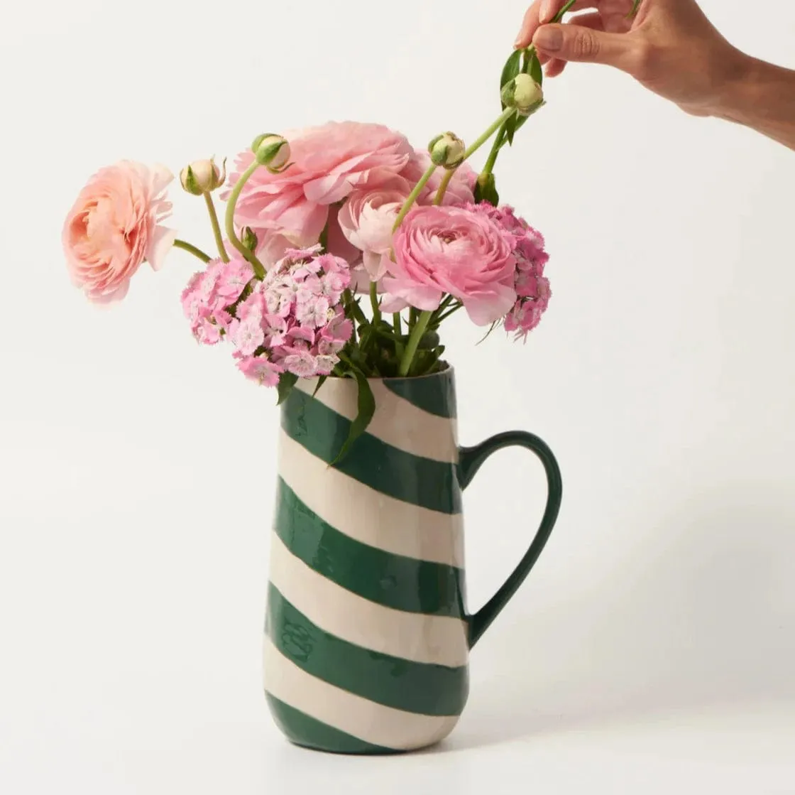 Cabana Stripe Green Jug