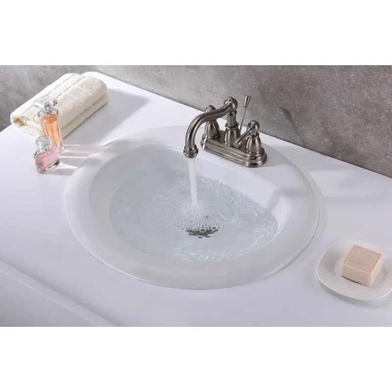 Cadenza 20.5" Drop-In Bathroom Sink in White