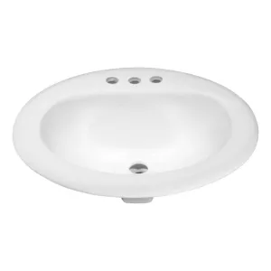 Cadenza 20.5" Drop-In Bathroom Sink in White