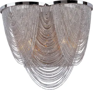 Chantilly 11" 2 Light Wall Sconce in Polished Nickel