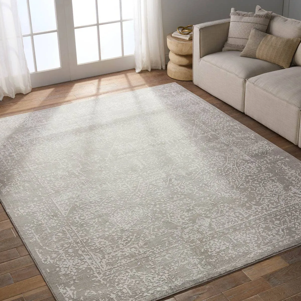 Cirque Lianna Rug 8x10 - Flint Gray and Light Gray