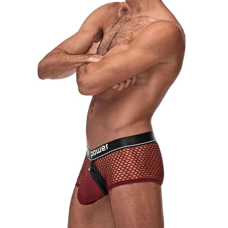 Cock Pit Net Mini Cock Ring Short - Small - Burgundy