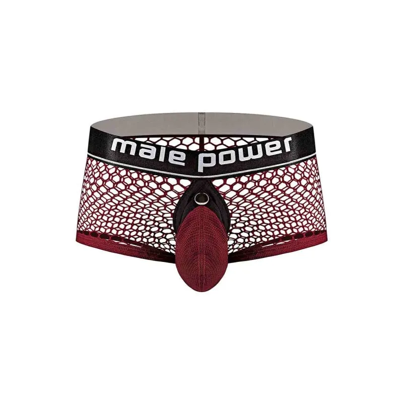 Cock Pit Net Mini Cock Ring Short - Small - Burgundy