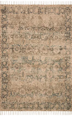 Cornelia Rug in Natural & Teal