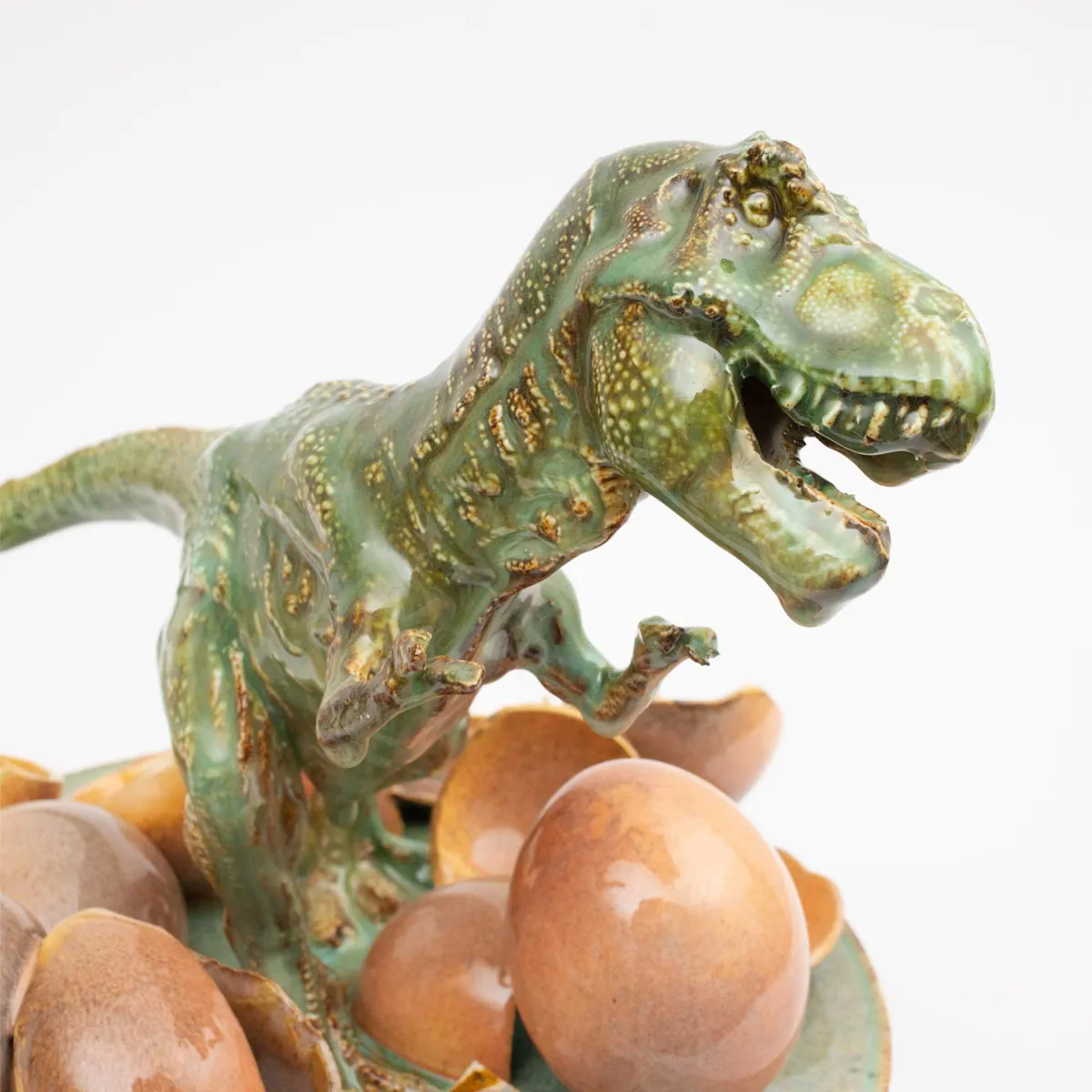 #CTT_T-rex - Glazed ceramic sculptural centerpiece