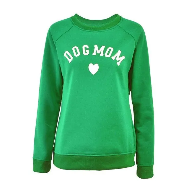 Dog Mom Velvet Fashionable Long Sleeve