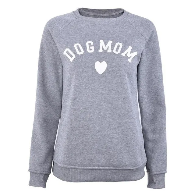 Dog Mom Velvet Fashionable Long Sleeve