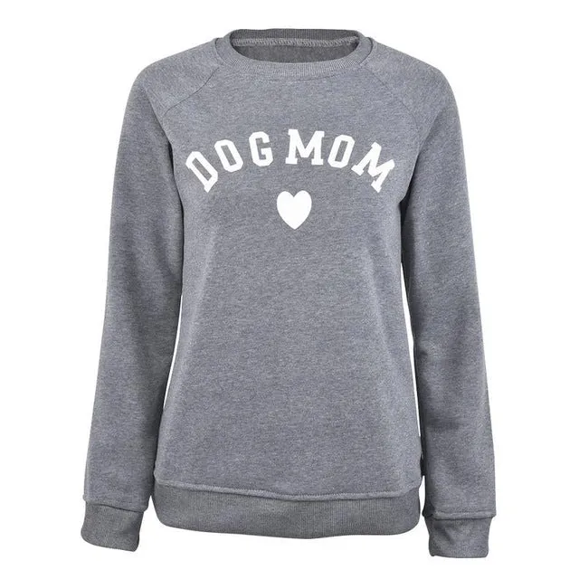 Dog Mom Velvet Fashionable Long Sleeve