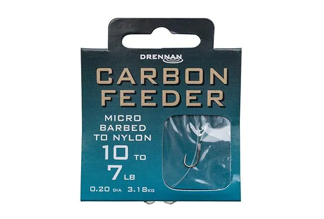 Drennan Carbon Feeder Hooks To Nylon