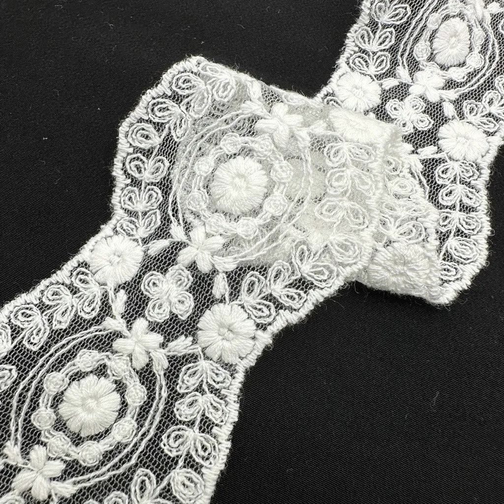 Embroidery lace with cotton fabric NF3B11 1471-1472