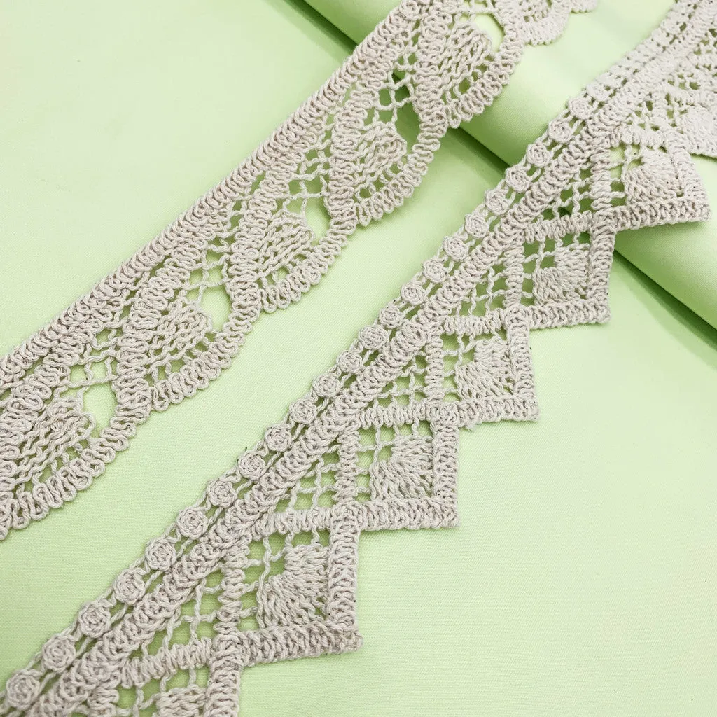 Embroidery lace with cotton fabric NFD22A015-016