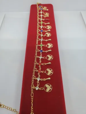 Fashionable gold plated anklet