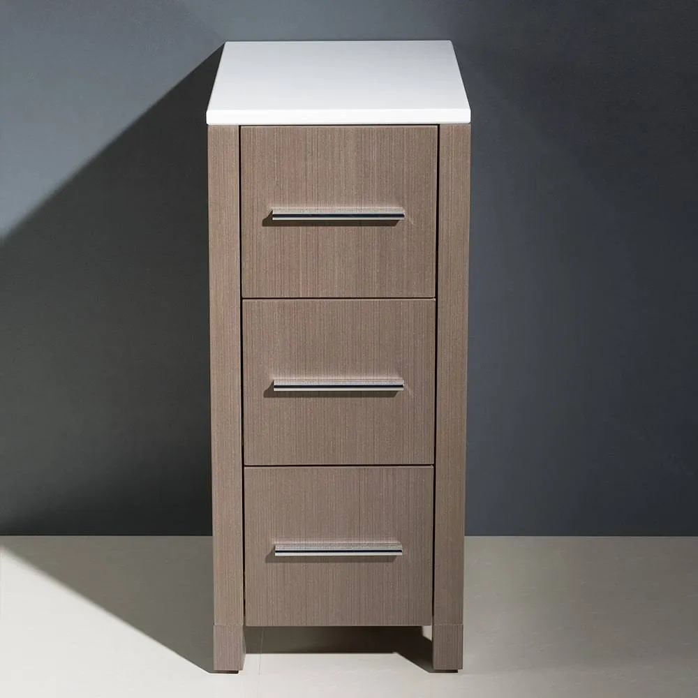 Fresca FST6212GO Torino 12" Bathroom Linen Side Cabinet in Gray Oak