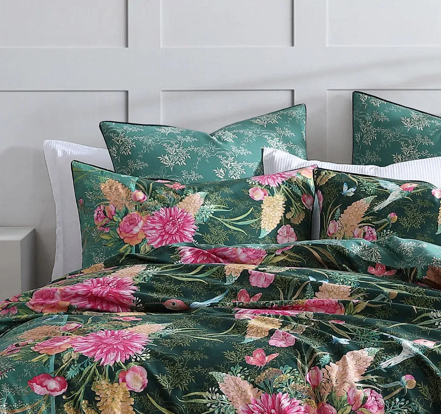 Frolic Quilt Cover Set Range Jade