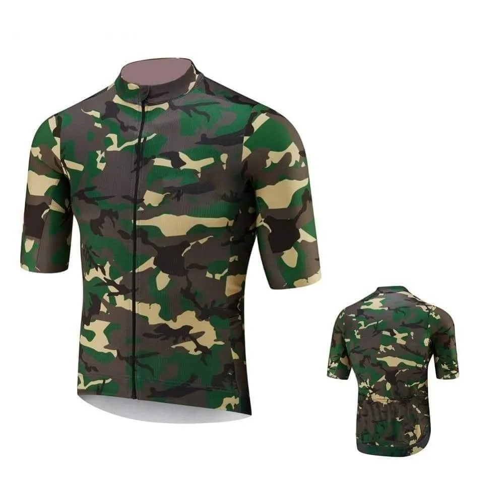 Green Camouflage Cycling Jersey