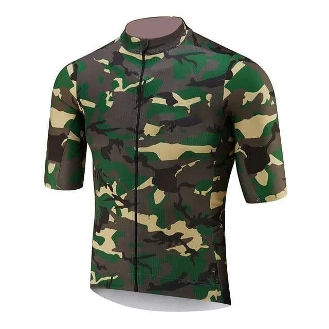 Green Camouflage Cycling Jersey