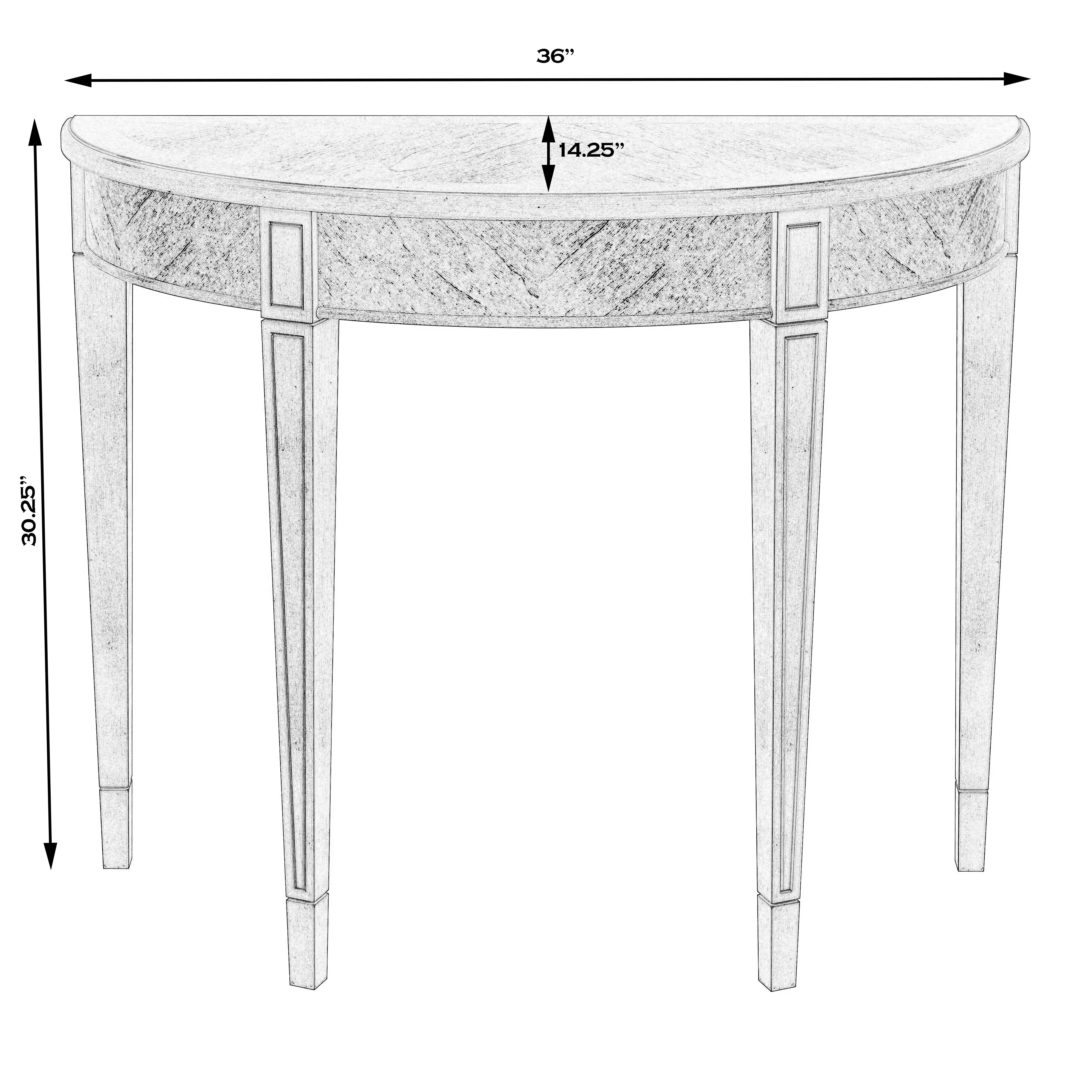 Hampton Demilune Console Table in Beige  1533424