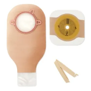 Hollister 19104 New Image 2-Piece Non-Sterile Drainable Colostomy/Ileostomy Kit 2-1/4" Stoma Opening, 2-3/4" Flange, 12" L, Ultra-Clear, Clamp Closure, Disposable