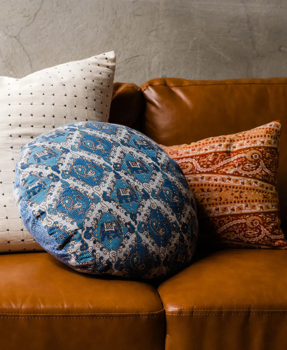 Kantha Round Pillow - No. 240203