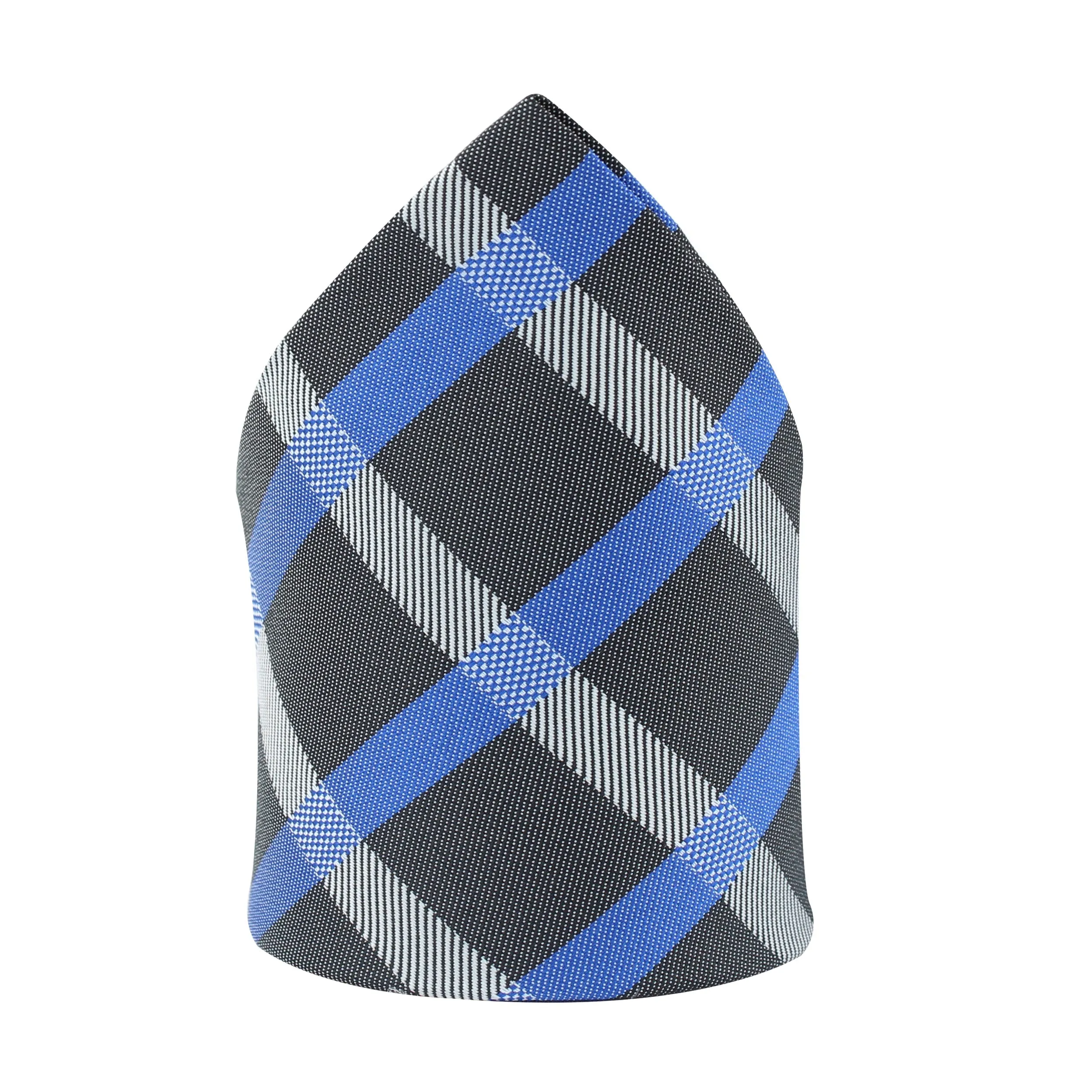 Kovove Black Checkered Pocket Square For Men