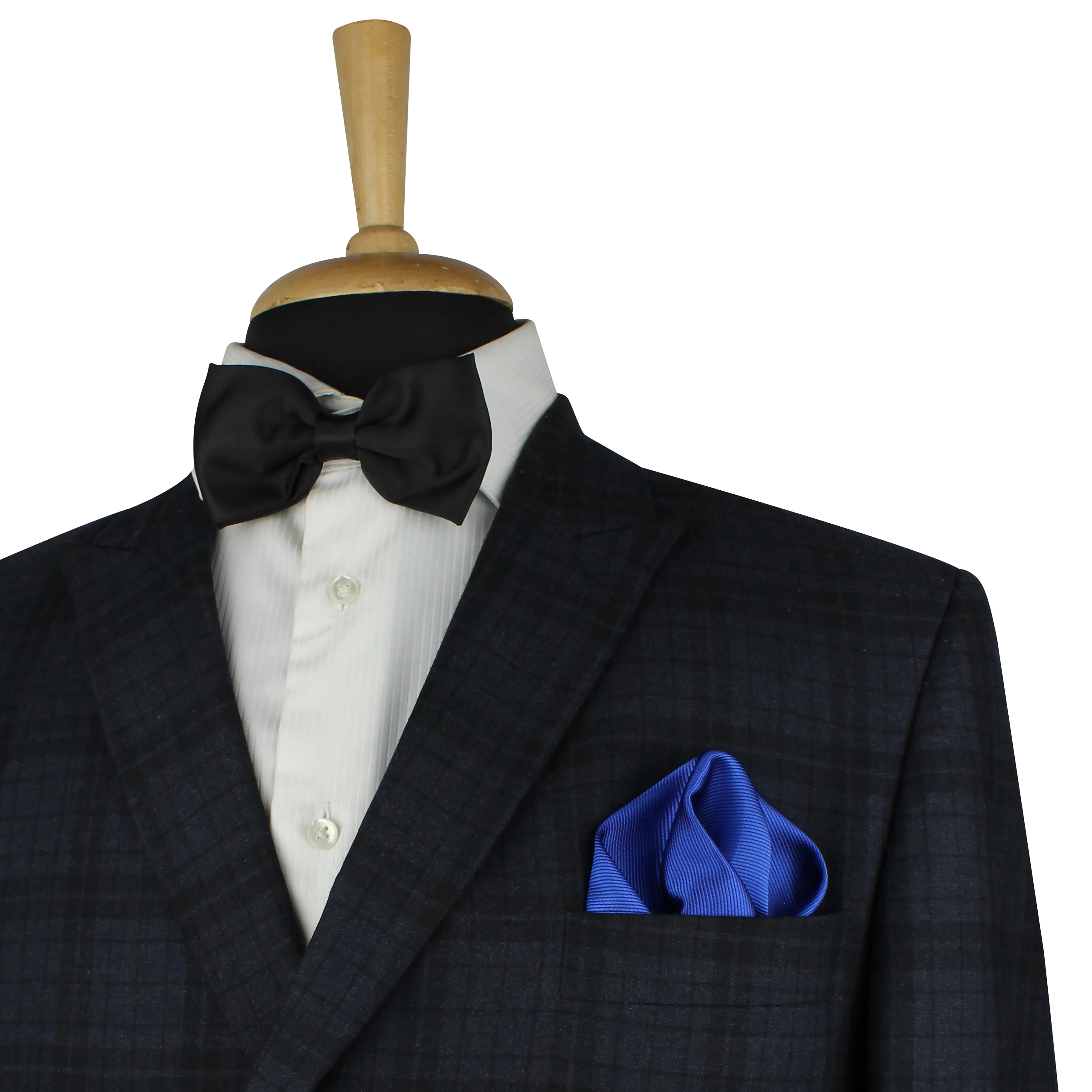 Kovove Blue Solid Pocket Square For Men