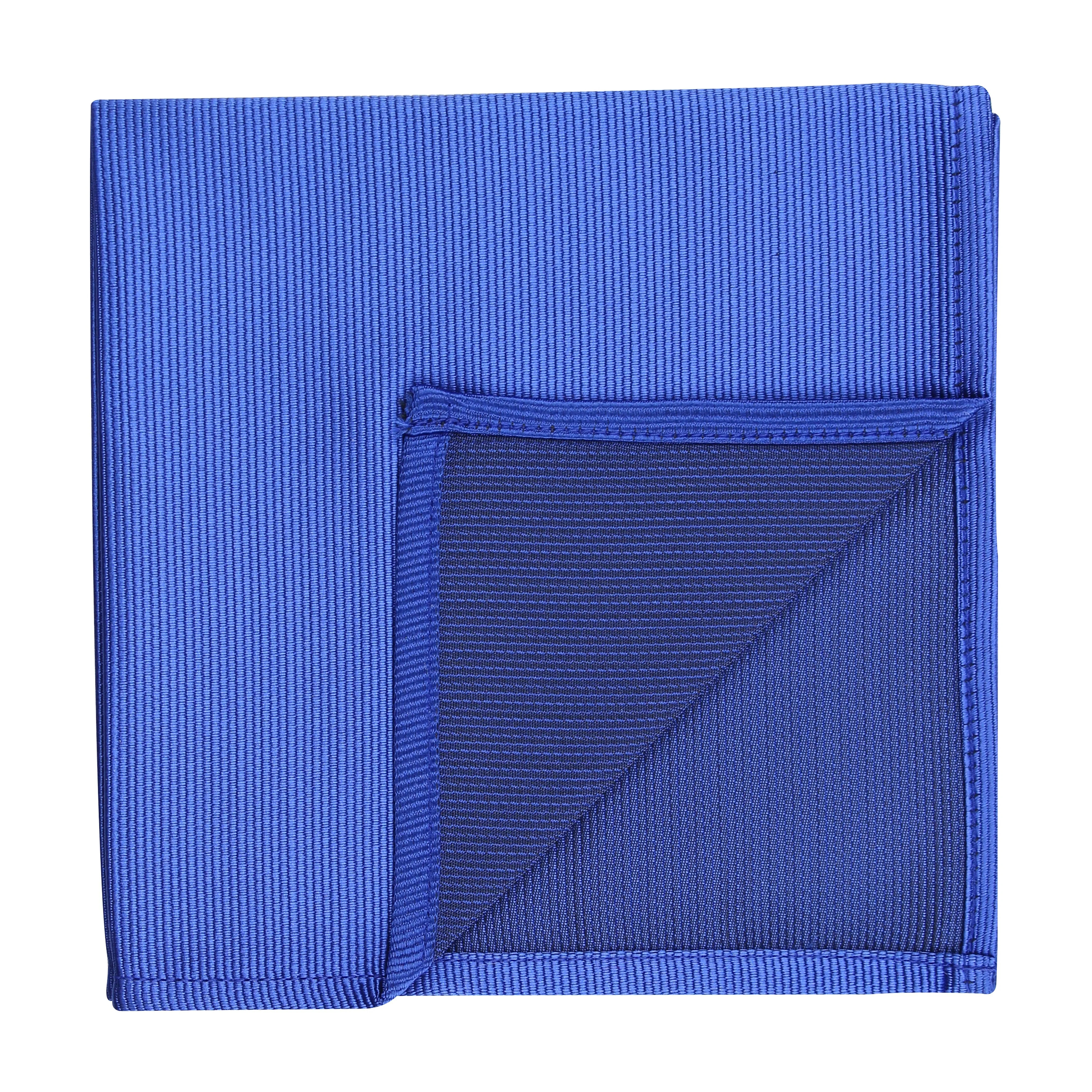 Kovove Blue Solid Pocket Square For Men