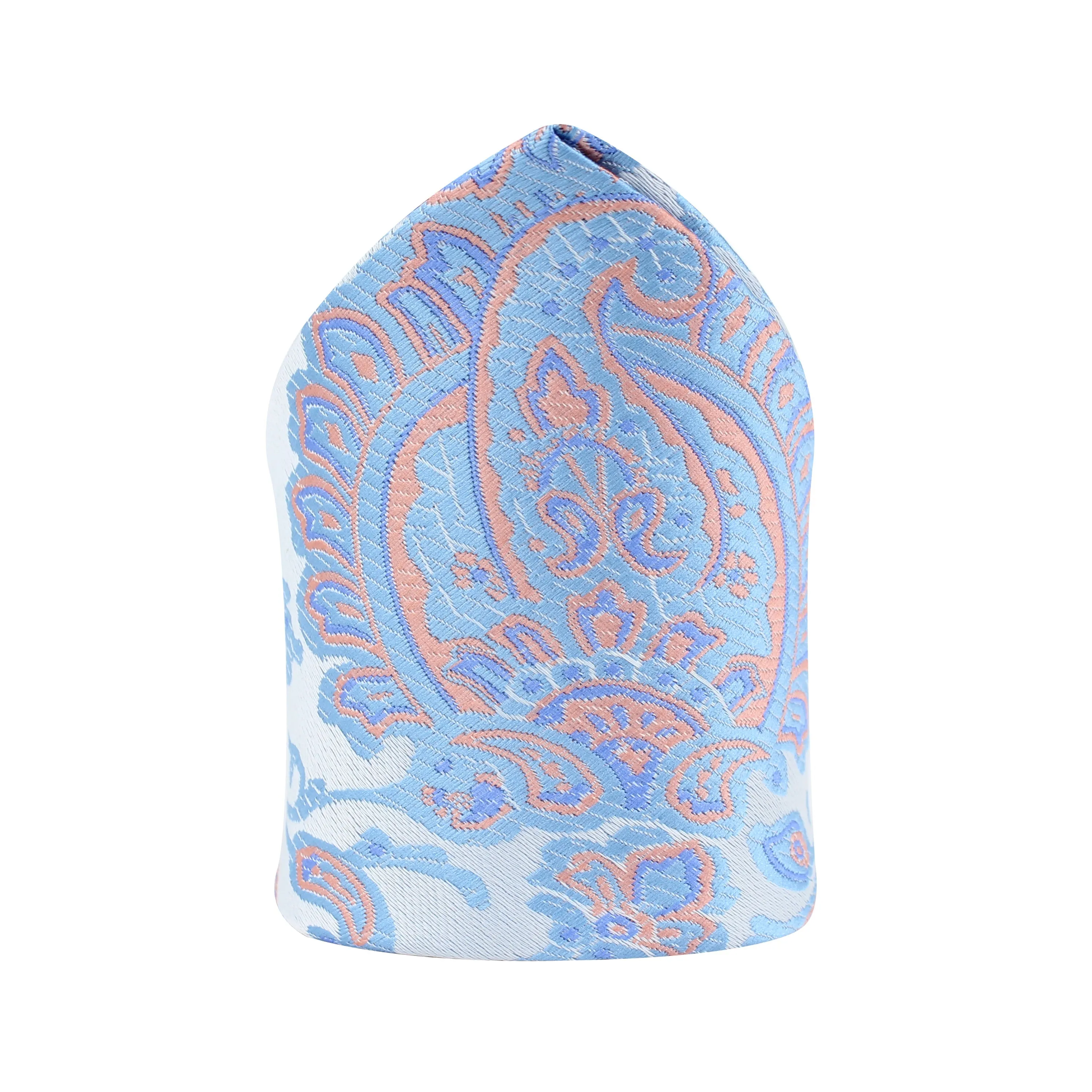 Kovove Elegant Blue Floral Pocket Square For Men