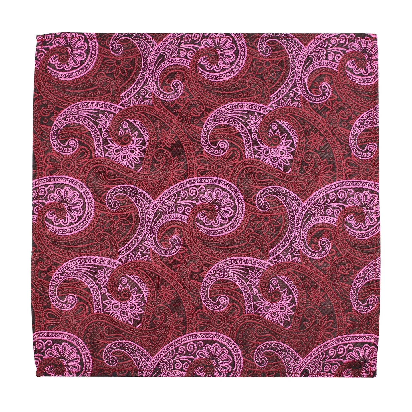 Kovove Red Paisley Pocket Square For Men