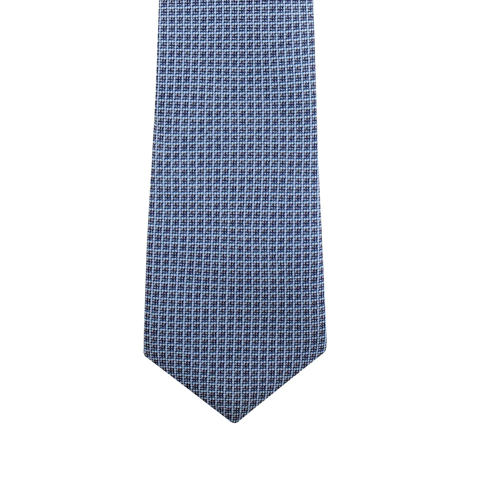 Kovove The Essentials Checkered Blue Necktie and Pocket Square Gift Box