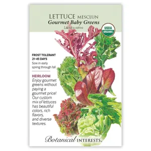 Lettuce Mesclun Gourmet Baby Org Seed Pkt