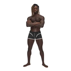 Male Power Sport Mesh Mini Short Black