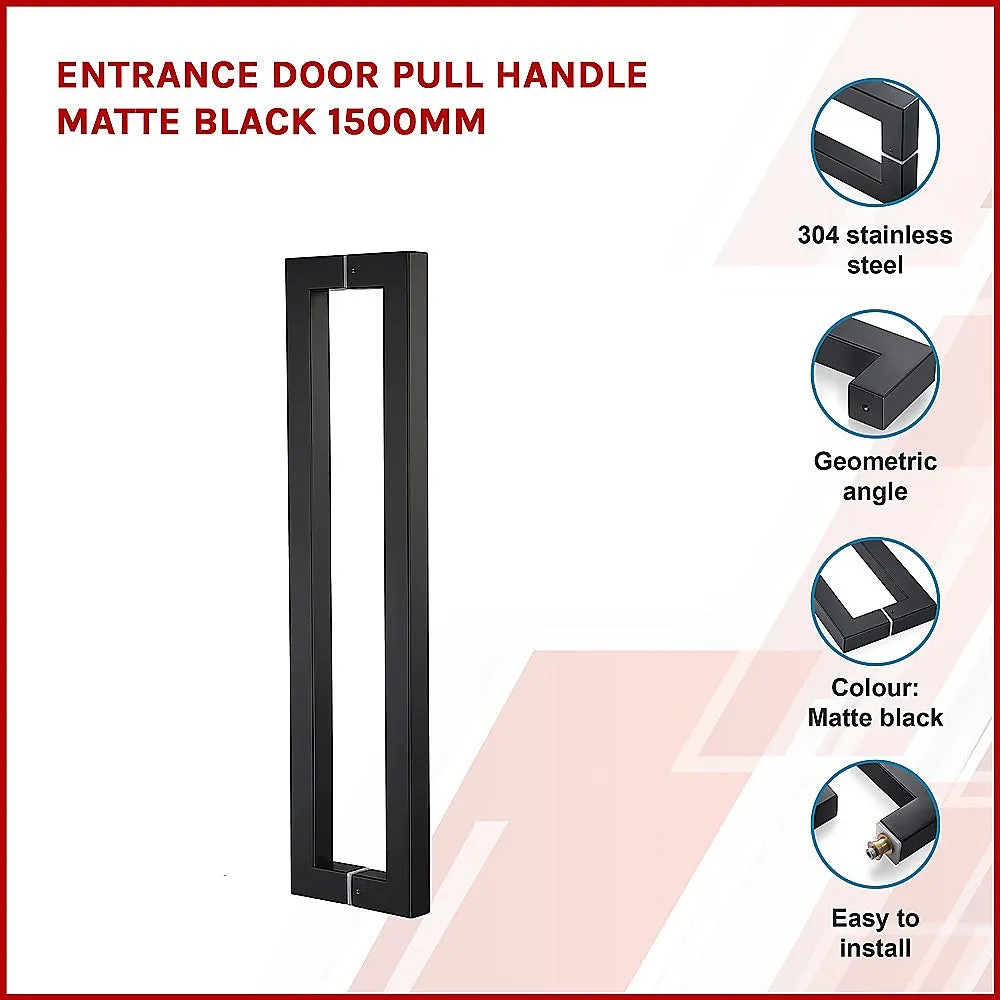 Matte Black 1500mm Stainless Steel Door Pull Handle