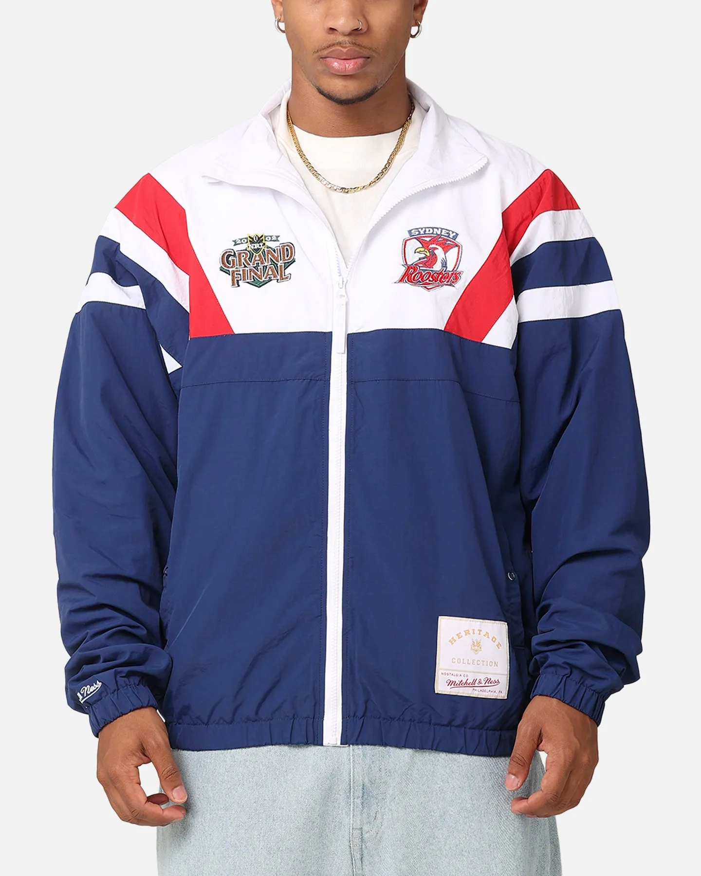 Mitchell & Ness Sydney Roosters Full Zip Spray Jacket White/Red/Navy