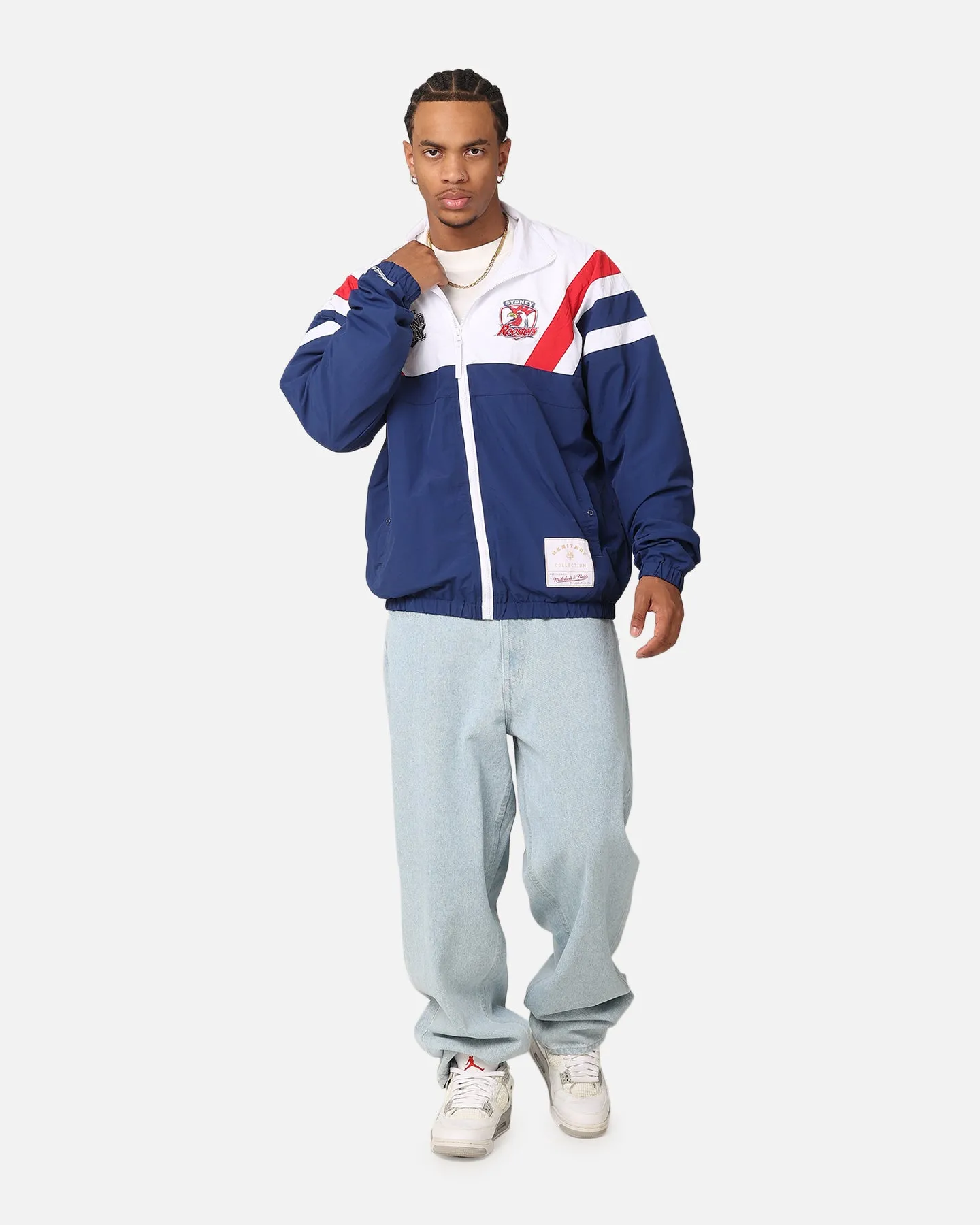 Mitchell & Ness Sydney Roosters Full Zip Spray Jacket White/Red/Navy