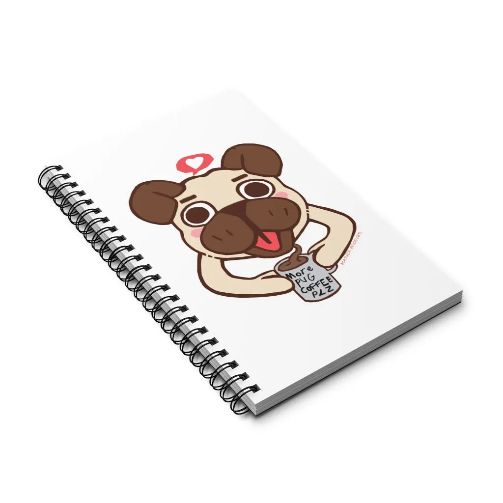 More Pug Coffee Please Spiral Journal (EU)