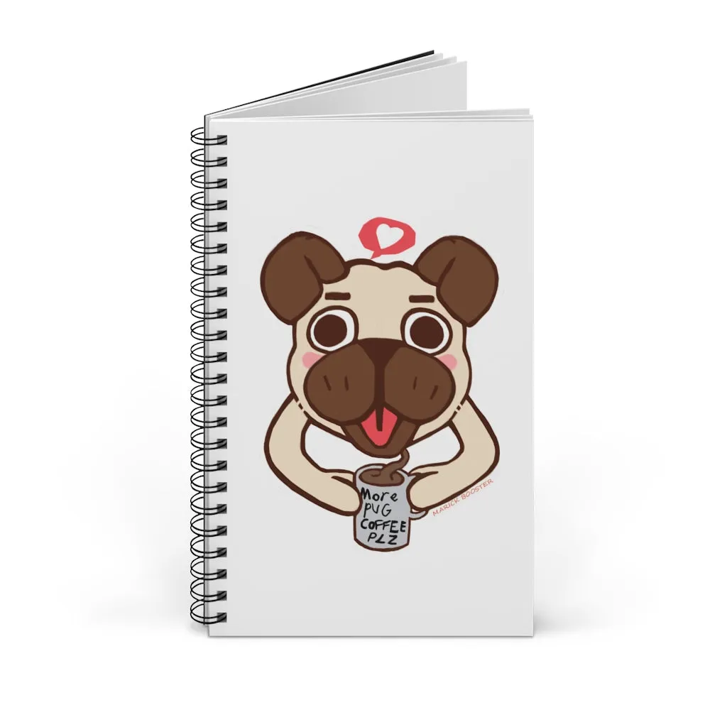 More Pug Coffee Please Spiral Journal (EU)