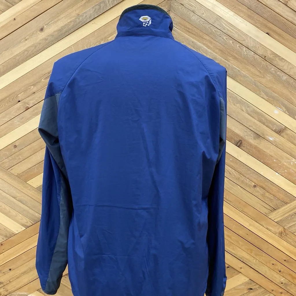 Mountain Hardwear - Men's Full-Zip Lined Windbreaker - MSRP $160: Blue/Grey-men-MD