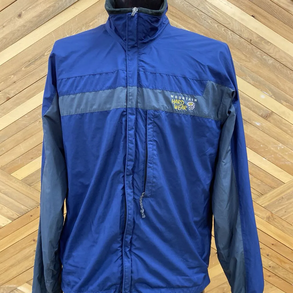 Mountain Hardwear - Men's Full-Zip Lined Windbreaker - MSRP $160: Blue/Grey-men-MD