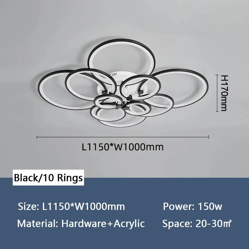 NEO Oqaz Multi Circle Rings Hot Modern Led Ceiling Lights