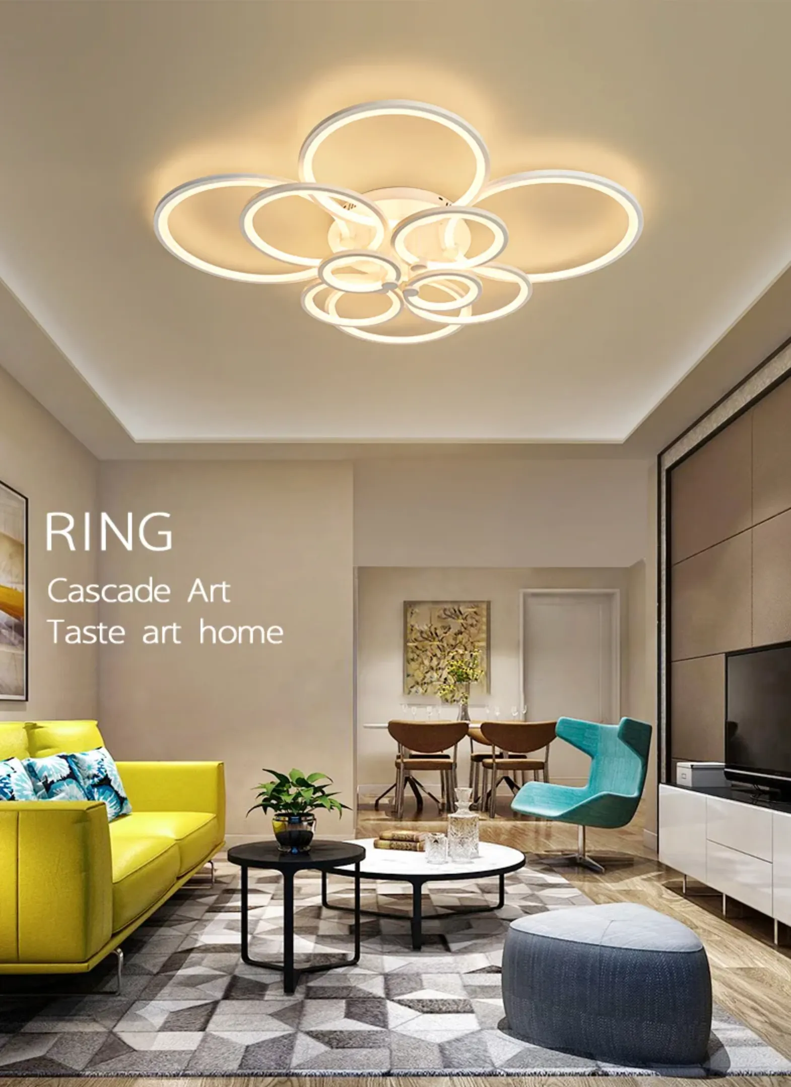 NEO Oqaz Multi Circle Rings Hot Modern Led Ceiling Lights